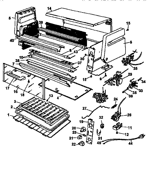 Replacement Parts Diagram and Parts List for TRO600  Black and Decker Toaster Oven